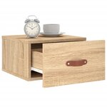 vidaXL Table de chevet murale chêne sonoma 35x35x20 cm