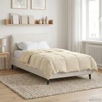 vidaXL Duvet d'hiver Matelassé Crème 155 x 220 cm Microfibre