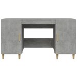 Bureau table poste de travail meuble d'ordinateur informatique étude 140 x 50 x 75 cm bois d'ingénierie gris 02_0023842
