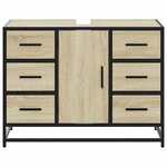 vidaXL Armoire lavabo de salle de bain chêne sonoma bois d'ingénierie