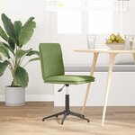 vidaXL Chaise de salle à manger Vert clair Velours