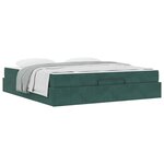 vidaXL Cadre de lit avec matelas avec matelas 2 Pièces Vert Velours