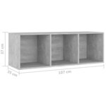 vidaXL Meubles TV 2 Pièces Gris béton 107x35x37 cm Bois d'ingénierie