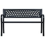 vidaXL Banc de jardin 125 cm Noir Acier