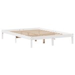 vidaXL Lit bibliothèque sans matelas blanc 160x200 cm bois pin massif