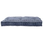 vidaXL Coussin de canapé sur palette Impression indigo tissu