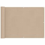 vidaXL Écran de balcon Beige 75 x 200 cm Oxford alu enduit de PU