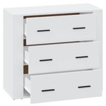 vidaXL Buffet Blanc 80x33x70 cm Bois d'ingénierie