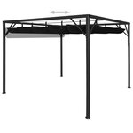 vidaXL Chapiteau de jardin avec auvent rétractable 3x3 m Anthracite