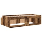 vidaXL Cadre de lit de rangement Bois ancien 90x190 cm