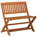 vidaXL Banc d'enfants 1 -Seater 61 x 38 x 57 cm Marron Pliable