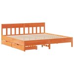 vidaXL Cadre de lit sans matelas cire marron 200x200cm bois pin massif