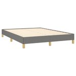 vidaXL Cadre de lit sans matelas gris foncé 140x190 cm tissu