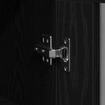 vidaXL Buffet avec armoire murale en chêne noir en bois aggloméré