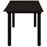 vidaXL Mobilier à dîner d'extérieur 7 Pièces Noir Verre et acier