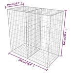 vidaXL Panier de gabion Acier galvanisé 100x50x100 cm
