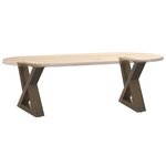 vidaXL Pieds de table basse 2 pièces Acier naturel 40 x (30-31 3) cm Acier