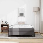 vidaXL Cadre de lit avec matelas Gris 120 x 190 cm tissu