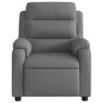 vidaXL Fauteuil inclinable de massage électrique gris foncé tissu