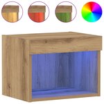 vidaXL Ensemble meuble TV avec LED Chêne artisanal 40 x 30 x 30 cm