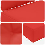 vidaXL Coussin de canapé d'extérieur Polyester Rouge 68 5 x 68 5 cm