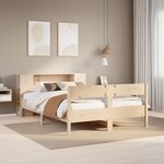 vidaXL Lit bibliothèque sans matelas 120x190 cm bois de pin massif