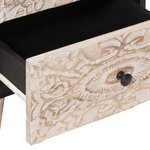 vidaXL Cabinet de chevet avec tiroir 2 Pièces Blanc 40 x 33 5 x 46 cm
