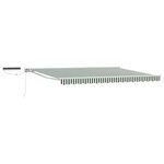 vidaXL Auvent rétractable électrique Vert et blanc 5 × 3 5 m