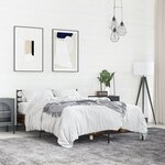 vidaXL Cadre de lit sans matelas chêne fumé 120x200 cm