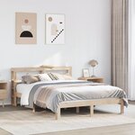 vidaXL Cadre de lit avec tête de lit sans matelas 120x200 cm