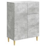 vidaXL Buffet Gris béton 66 x 34 5 x 90 cm Bois d'ingénierie