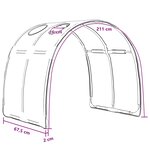 vidaXL Tunnel de lit 2 Pièces Bleu clair 211 x 67 5 x 2 cm Polyester
