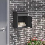 vidaXL Boîte de dépôt de colis Noir 44 x 35 x 59 cm Acier