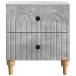 vidaXL Cabinet de chevet avec tiroir Gris béton 43 x 34 5 x 48 cm