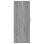 vidaXL Armoire suspendue Sonoma gris 35x34x90 cm Bois d'ingénierie