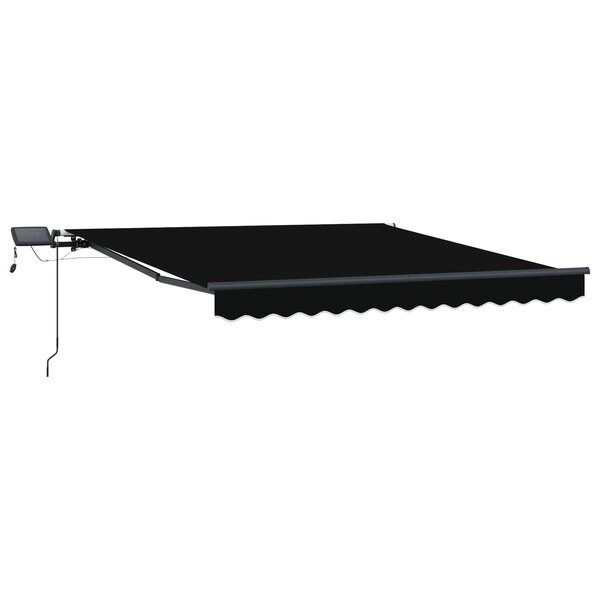 vidaXL Auvent Rétractable Noir 300 x 250 cm tissu