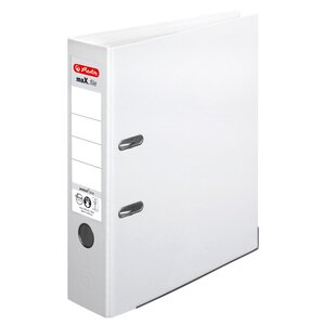 Classeur à levier maX.file Protect Plus Polypro Int / Ext Dos de 80 mm Blanc HERLITZ
