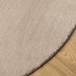 vidaXL Tapis HUARTE à poils courts doux et lavable sable Ø 80 cm