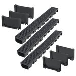 vidaXL Caniveau de drainage 3 Pièces Plastique 3 m