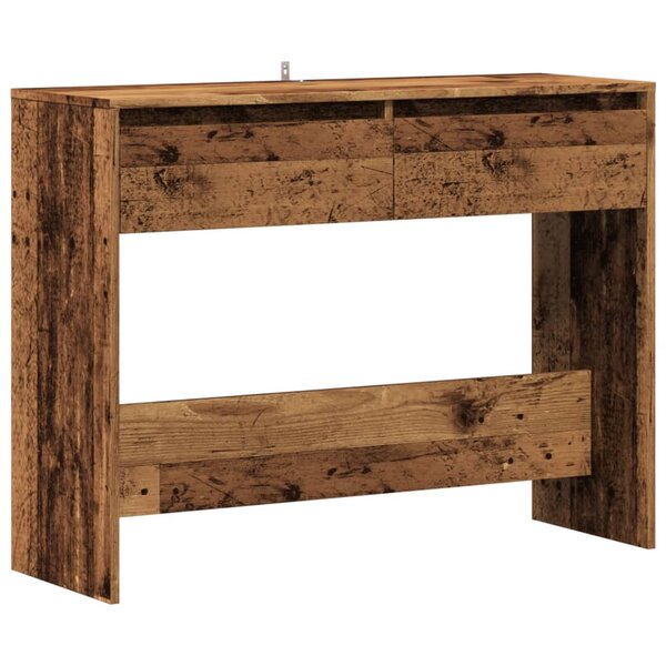 vidaXL Table console vieux bois 100x35x76 5 cm bois d'ingénierie