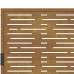 vidaXL Portail de jardin 105x130 cm acier corten conception de carré