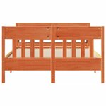 vidaXL Cadre de lit sans matelas cire marron 160x200cm bois pin massif