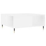 vidaXL Table basse blanc 80x80x36 5 cm bois d'ingénierie
