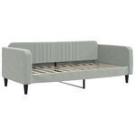 vidaXL Lit de jour avec gigogne et matelas gris clair 90x200cm velours