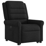 vidaXL Fauteuil inclinable électrique noir tissu