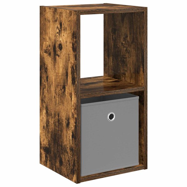 vidaXL Table de chevet avec tiroir Chêne fumé 30 5 x 27 x 59 5 cm
