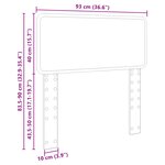 vidaXL Tête de lit Gris béton 90 cm Bois d'ingénierie