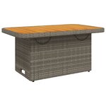 vidaXL Ensemble à manger de jardin et coussins 2 Pièces gris rotin