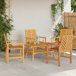 vidaXL Ensemble de salon de jardin 4 pièces en bois massif d'acacia