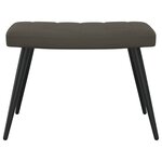vidaXL Chaise de relaxation avec repose-pied Gris foncé Velours